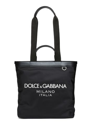 Borsa Shopping In Nylon Con Logo