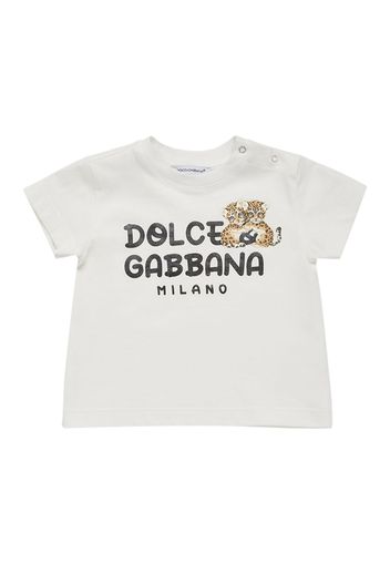 T-shirt In Jersey Di Cotone Con Logo