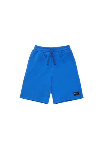 Shorts In Jersey Di Cotone Con Logo