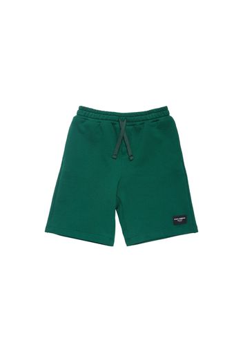 Shorts In Jersey Di Cotone Con Logo
