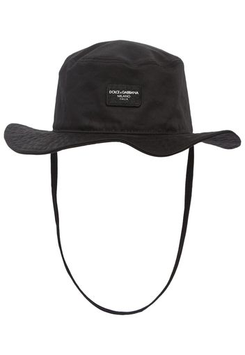 Cappello Bucket In Cotone Con Logo