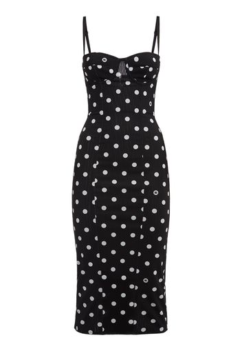 Polka Dots Printed Midi Dress