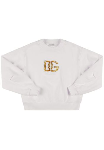 Printed Logo Cotton Crewneck Sweatshirt