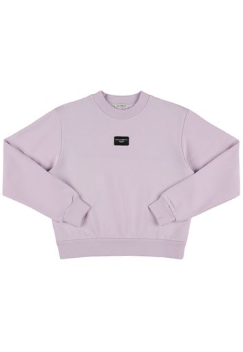 Logo Cotton Crewneck Sweatshirt