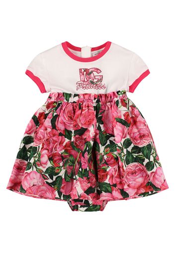 Printed Cotton Dress & Diaper Cover