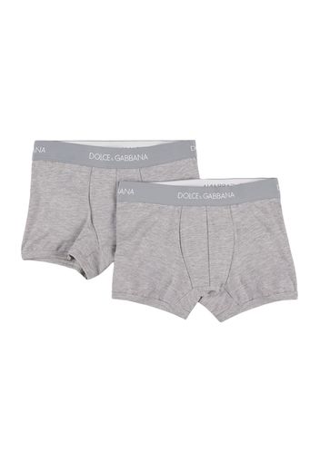 Set Of 2 Logo Cotton Boxer Briefs