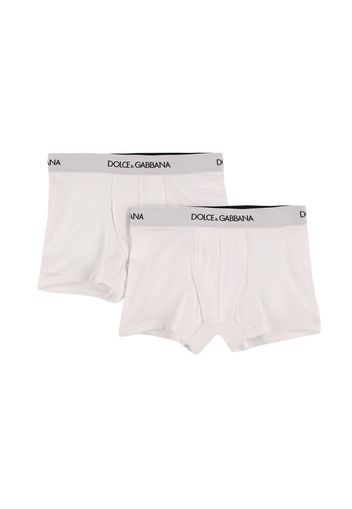 Set Of 2 Logo Cotton Boxer Briefs