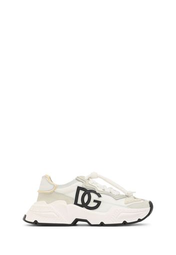 Logo Print Leather Lace-up Sneakers