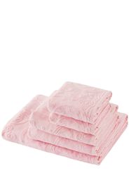 Set Of 5 Cotton Jacquard Towels