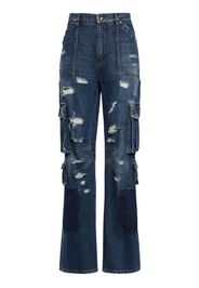 Jeans Cargo Distressed Con Logo