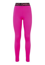 Leggings In Jersey Stretch Con Logo