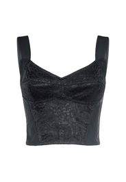 Top Corsetto In Raso E Pizzo