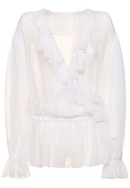 Ruffled Silk Shirt