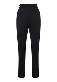 Wool Gabardine Cigarette Tuxedo Pants