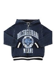 Cotton Zip-up Hooded Sweatshirt