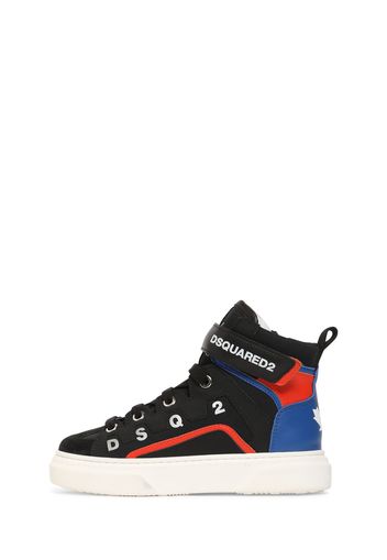 Sneakers In Pelle E Techno Con Logo