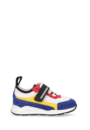 Sneakers In Pelle E Techno Con Logo