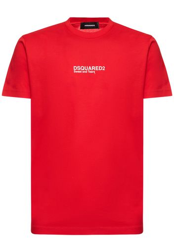 T-shirt In Jersey Di Cotone Con Logo