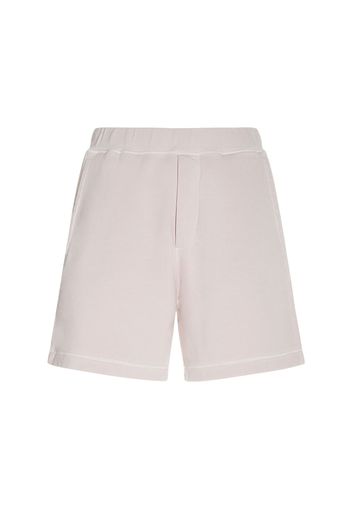 Shorts Relaxed Fit In Felpa Di Cotone