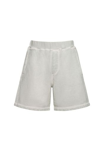 Shorts Relaxed Fit In Felpa Di Cotone