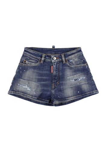 Shorts In Denim Di Cotone