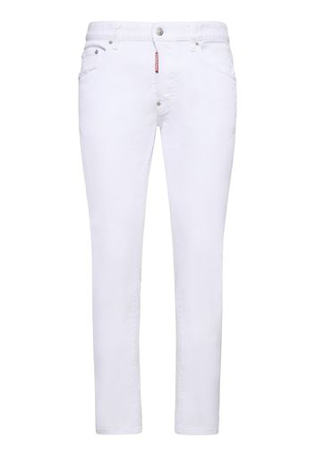 Jeans Skater White Bull In Denim Di Cotone