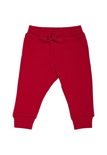 Pantaloni In Felpa Di Cotone Con Logo