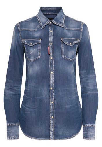 Camicia Western In Denim Stretch