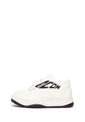 Printed Poly Lace-up Sneakers