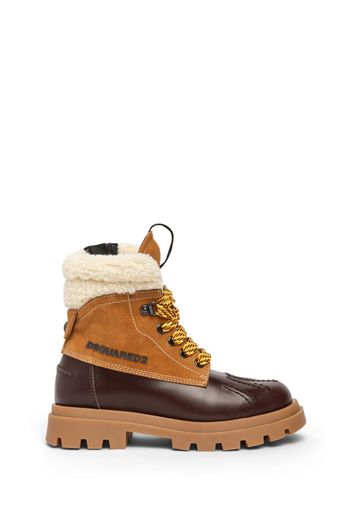 Leather & Faux Fur Snow Boots