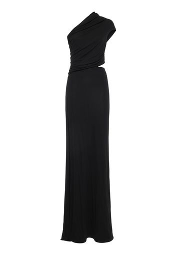 Vestito Maxi In Jersey Di Viscosa E Crepe