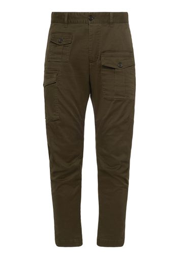 Pantaloni Cargo In Cotone Stretch