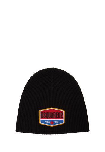 Cappello Beanie In Lana Con Logo Dsquared2