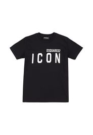 T-shirt Icon In Jersey Di Cotone Con Stampa