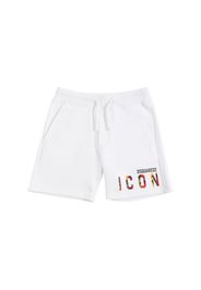 Shorts In Felpa Di Cotone Con Logo