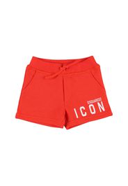 Shorts In Felpa Di Cotone Con Logo