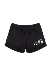 Shorts In Felpa Di Cotone Con Logo