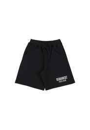 Shorts In Felpa Di Cotone Con Logo