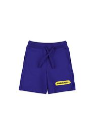 Shorts In Felpa Di Cotone Con Logo