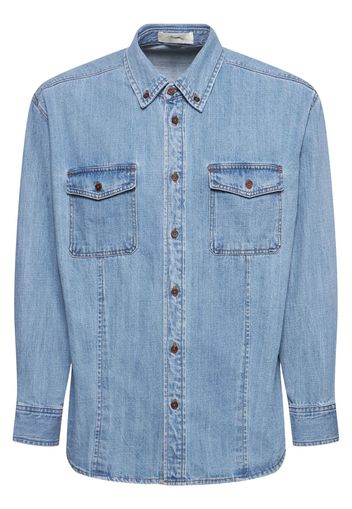 Camicia Classica Unisex In Denim