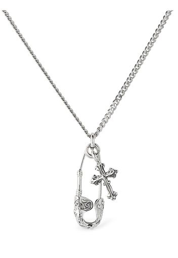 Collana Con Spilla Da Balia E Croce