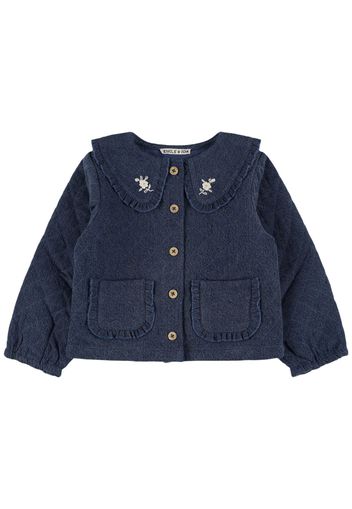 Giacca In Denim Di Cotone Trapuntato