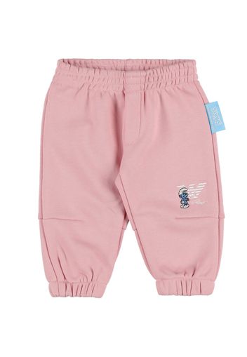 Smurfs Embroidered Cotton Sweatpants