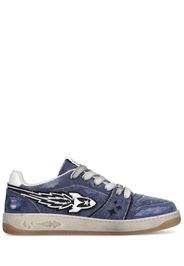 Sneakers Low Top In Denim Con Logo