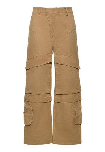 Pantaloni Cargo Larghi In Cotone