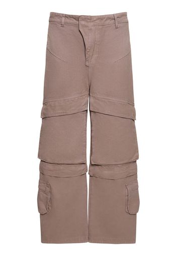 Wide Cotton Cargo Pants