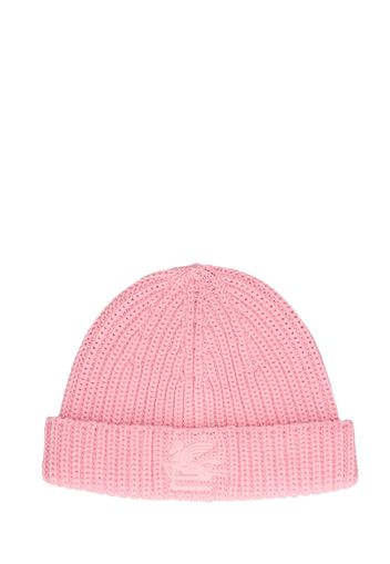 Cappello Beanie In Lana Con Logo