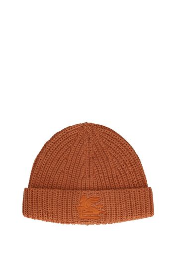 Cappello Beanie In Lana Con Logo