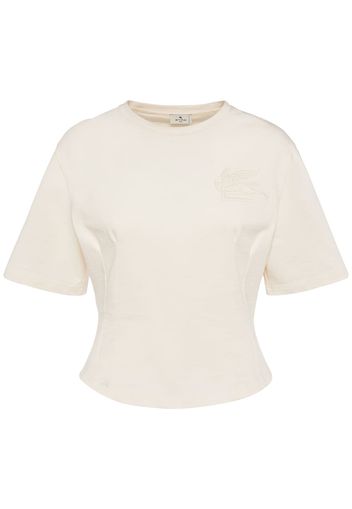 Logo Cotton Jersey Crop T-shirt