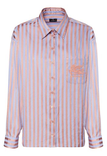 Camicia Oxford In Raso Di Cotone / Logo